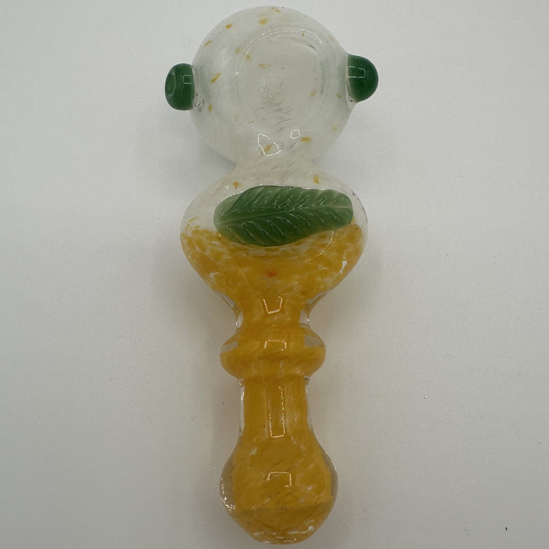 HP-526 4.5" Frist Color Hand Pipe w/ Leaf Decoration