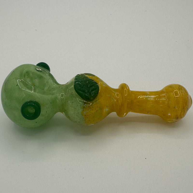 HP-526 4.5" Frist Color Hand Pipe w/ Leaf Decoration