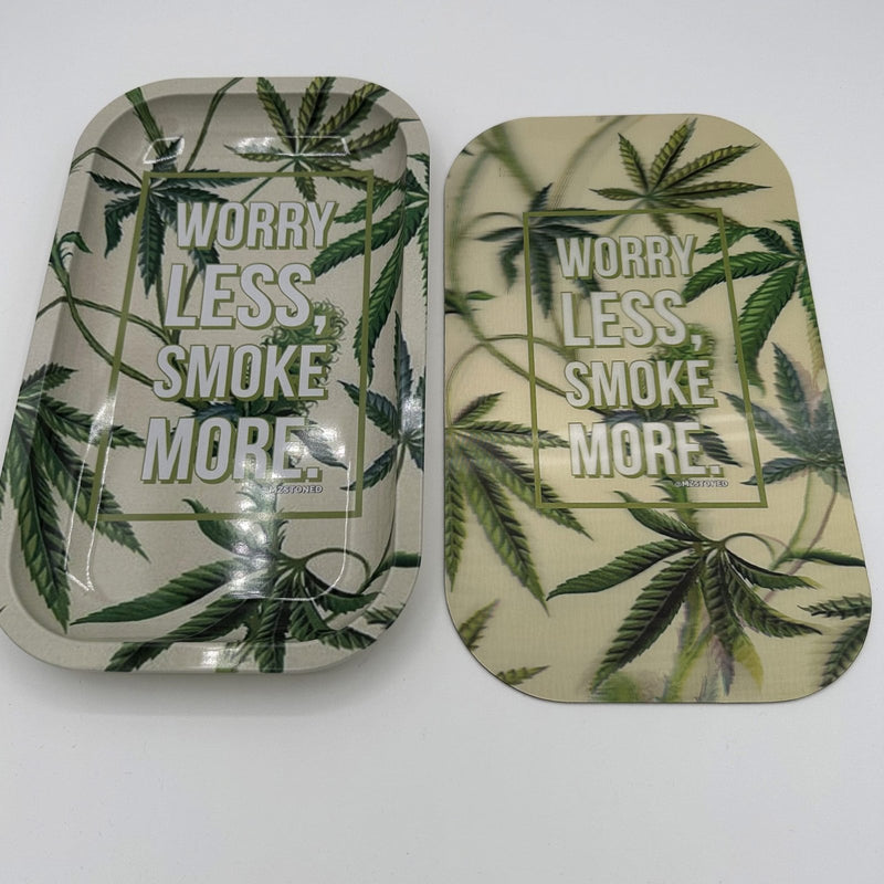 Worry Less Smoke More Rolling Tray