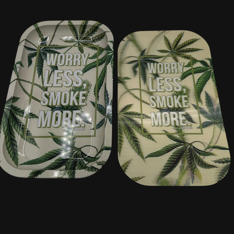 Worry Less Smoke More Rolling Tray