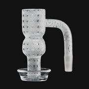 Eternal Quartz XL engraved terp guard slurper with detailed honeycomb glass texture