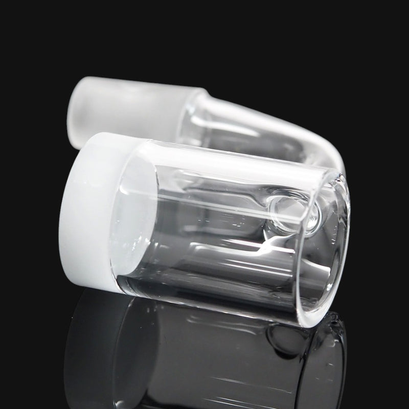 Highly Educated Gavel v3 quartz banger with opaque basin and clear fused quartz bucket