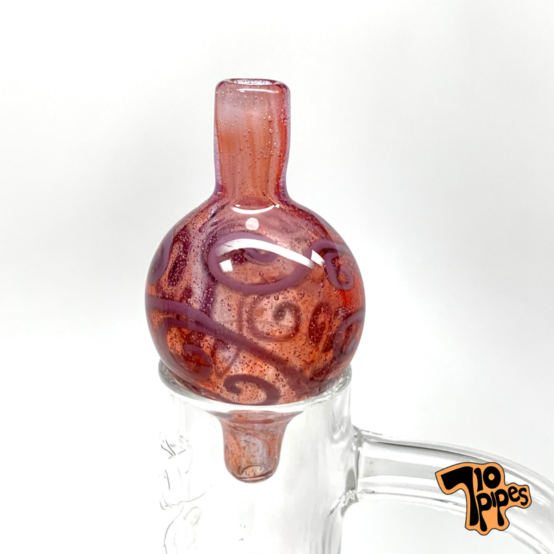 Lyric Linework Bubble Cap (Plum & Purple)