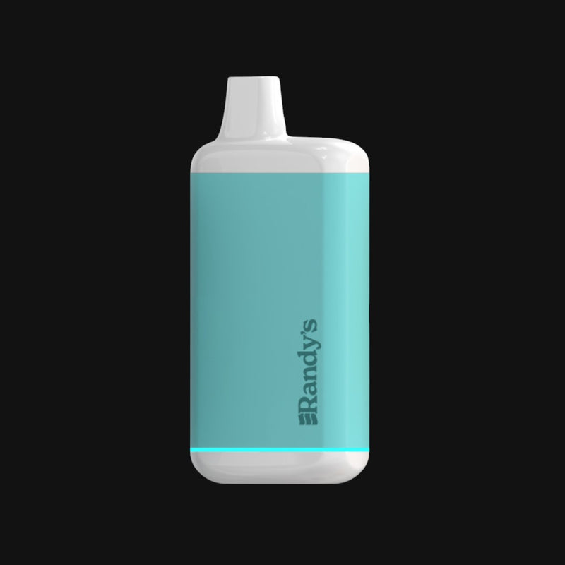 710 Pipes Smoke Shop Randy's Inspo 510 battery in teal and white, a compact concentrate vape for discreet use.