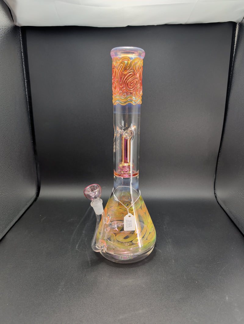 Mary Jane 50x5 Gold & Silver Fumed Halo Beaker #1