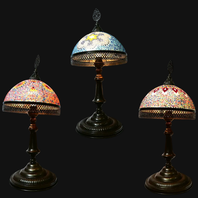 Large Turkish Mosaic Tiffany Lamp