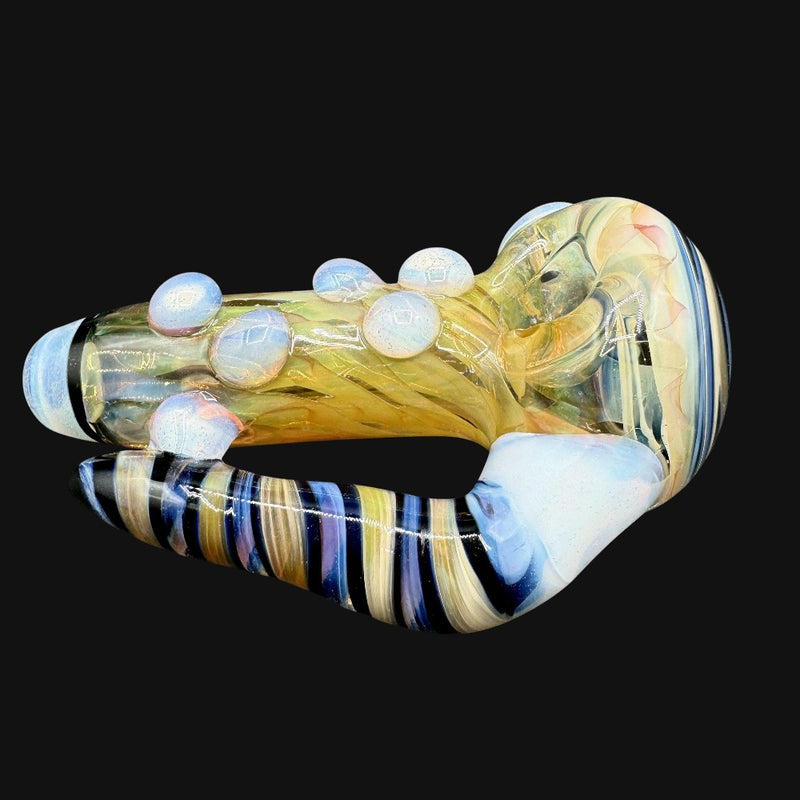 Westie Fumed Window Spoon w/ Horn and Dots #1