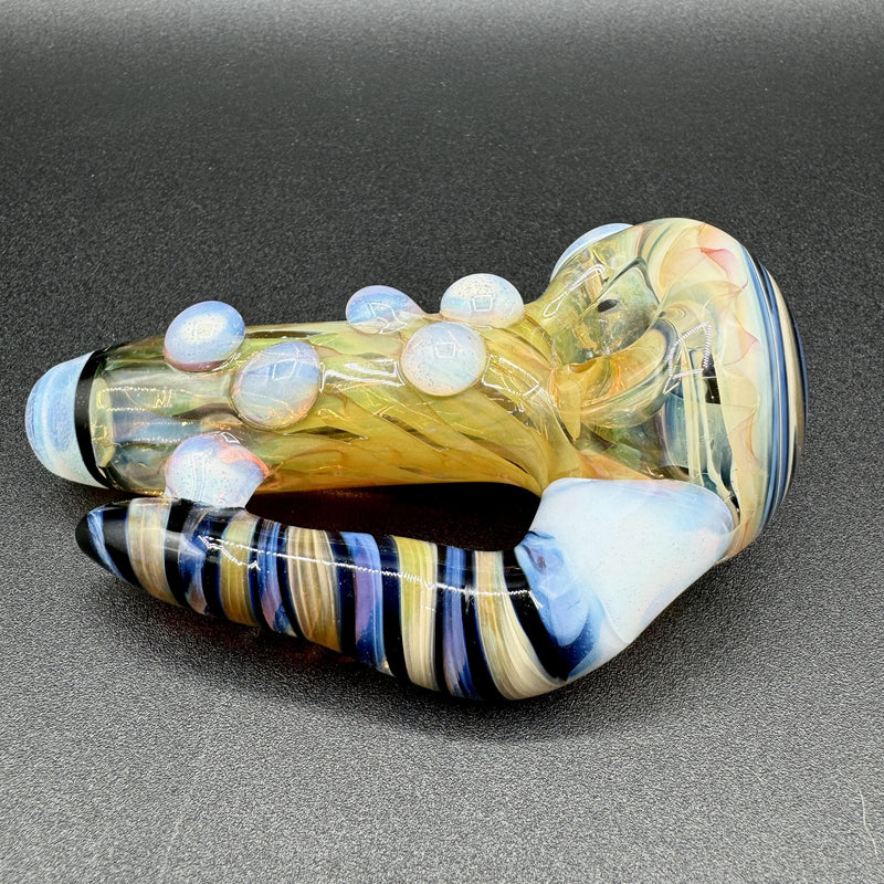 Westie Fumed Window Spoon w/ Horn and Dots #1