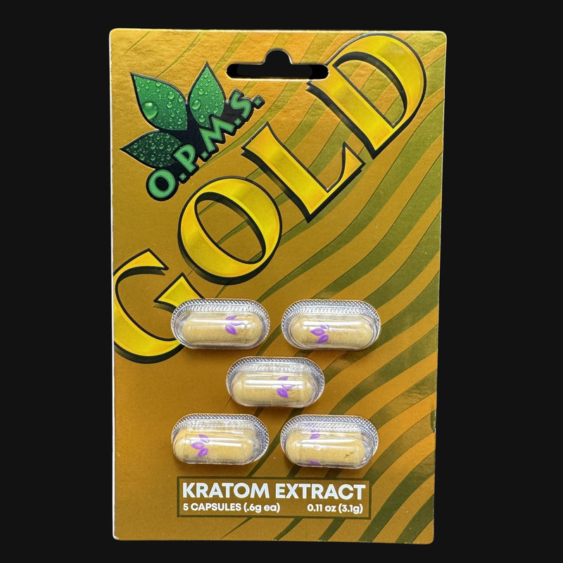 O.P.M.S. Gold Kratom Extract Capsules