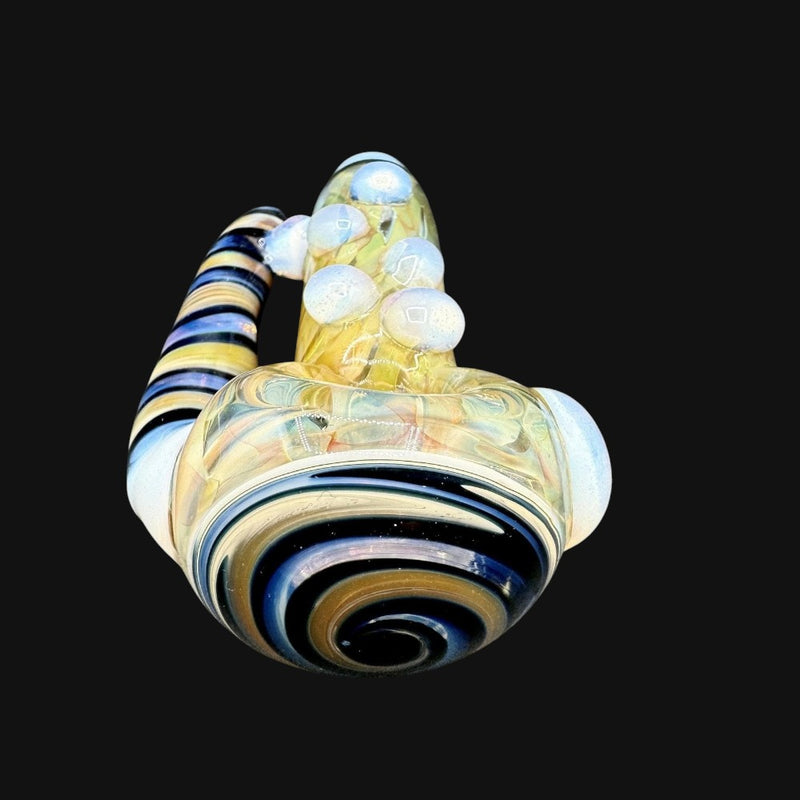 Westie Fumed Window Spoon w/ Horn and Dots #1