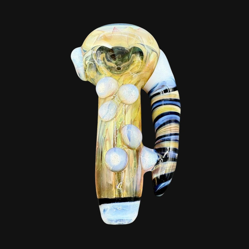 Westie Fumed Window Spoon w/ Horn and Dots #1