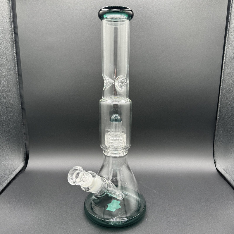 14" One Chamber Beaker Water Pipe w/ Base Accent