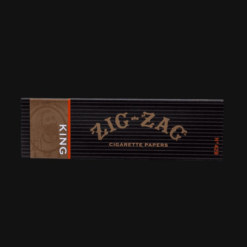 front view of zig zag king size cigarette joint rolling papers