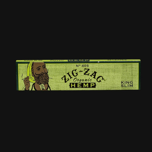 front view of zig zag organic hemp king size cigarette joint rolling papers