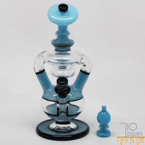 Light Blue Heady Glass Dab Rig by Denver Artist Coojo Glass
