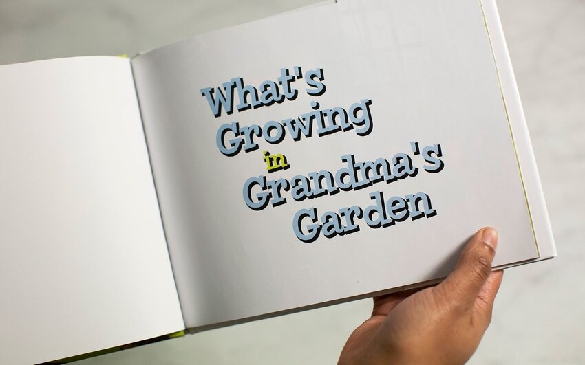Title page for children's book 'What's Growing in Grandma's Garden?'