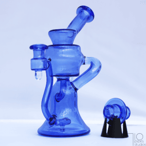 Kadabra Glass Klein Recycler - Cobalt Lite