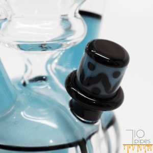 Close Up of Light Blue Heady Glass Dab Rig by Denver's Coojo Glass