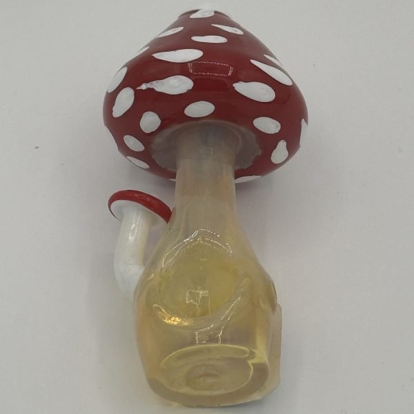 4" Silver Fume Mushroom Handpipe GP25 - Image 3