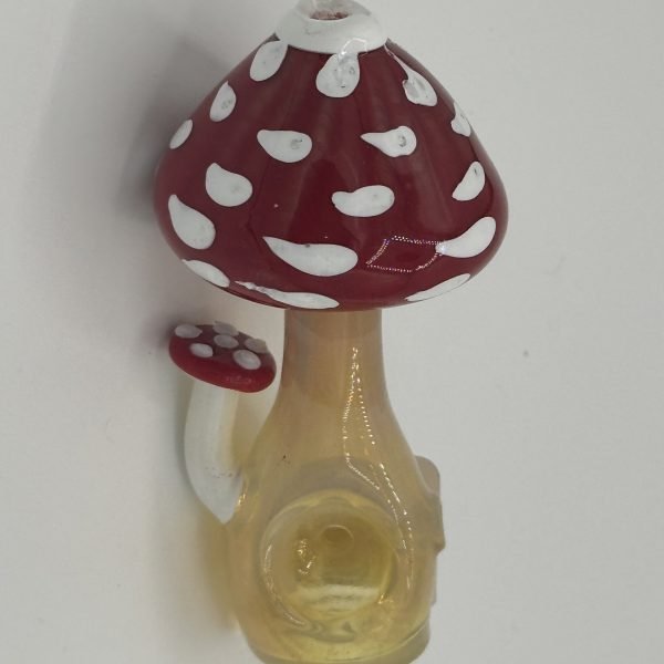 4" Silver Fume Mushroom Handpipe GP25