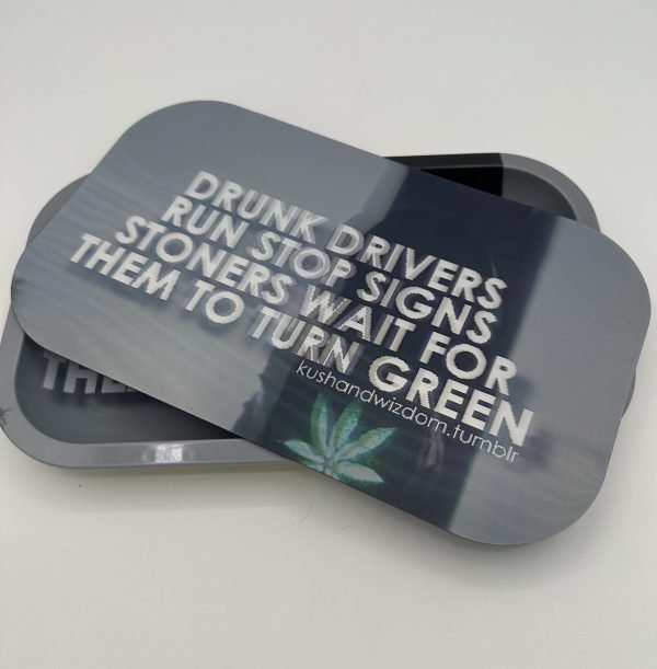 Drunk vs Stoned Driving Rolling Tray