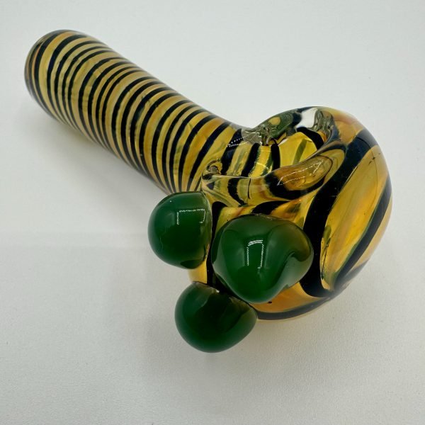 4" Gold Fume Swirl Hand Pipe