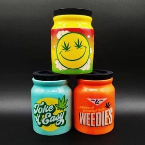 Happy Hemp Ceramic Stash Jar