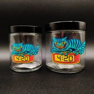 Killer Acid Clear Screw Top Jar- 420 Cat
