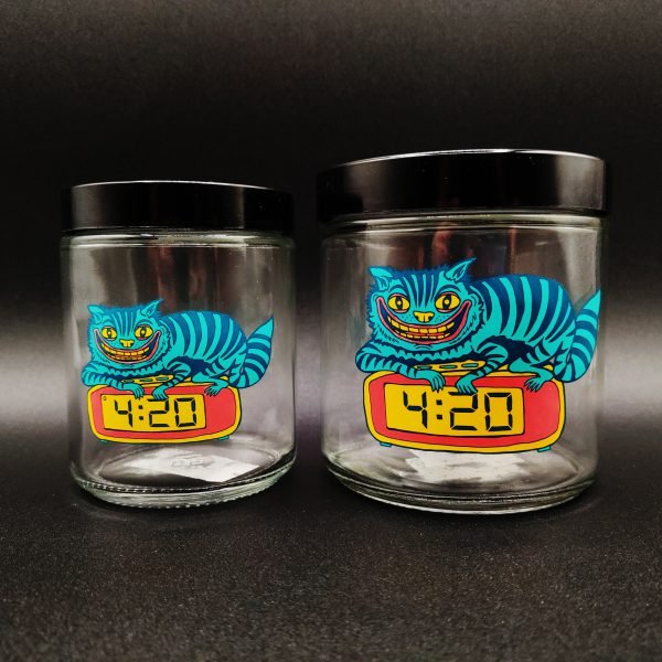 Killer Acid Clear Screw Top Jar- 420 Cat