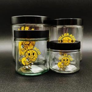 Killer Acid Clear Screw Top Jar- Miles of Smiles
