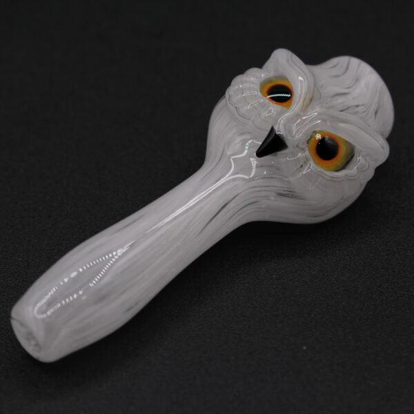 Four Winds Flameworks Snowy Owl Chillum