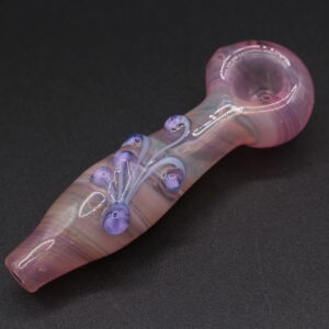Lyric Fumed Spoon - Pink w/ Purple Filigree