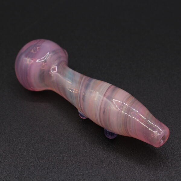 Lyric Fumed Spoon - Pink w/ Purple Filigree - Image 2