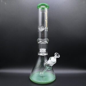 14" One Chamber Beaker Water Pipe w/ Base Accent