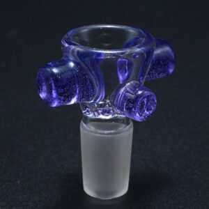 Zombie Hand 18mm Bowl w/ Color Accents - Purple Lollipop