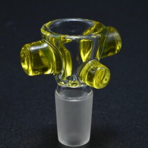 Zombie Hand 18mm Bowl w/ Color Accents - Transparent Yellow Opal