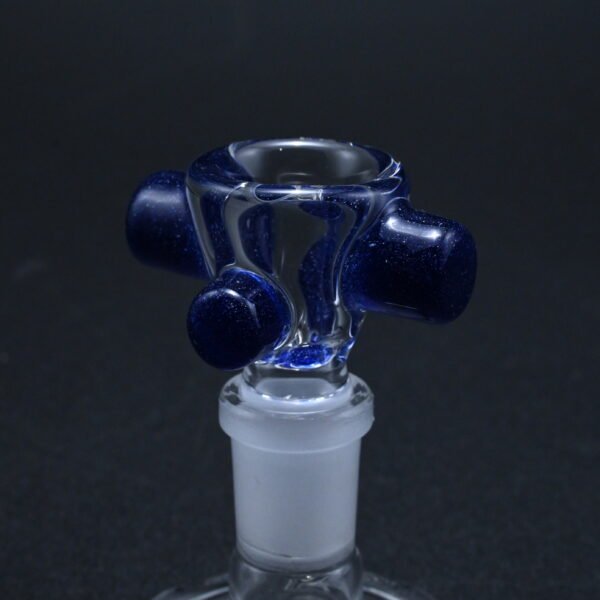 Zombie Hand 14mm Bowl w/ Color Accents - Blue Blizzard