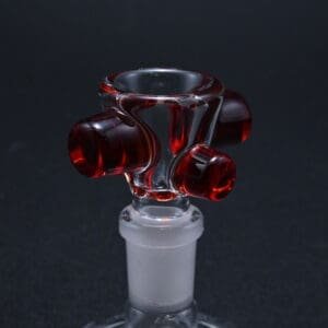 Zombie Hand 14mm Bowl w/ Color Accents - Pomegranate
