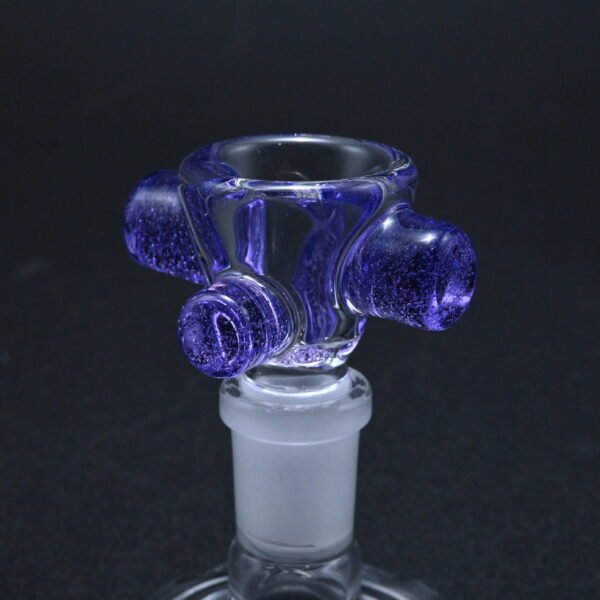 Zombie Hand 14mm Bowl w/ Color Accents - Purple Lollipop