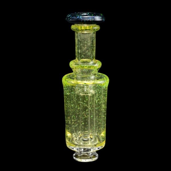 Kadabra Pivot Bubbler - Citrine & Black Cropal