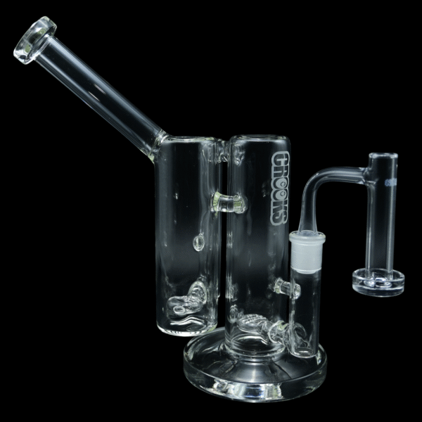 Crooks Clear 10" Double Barrel Water Pipe