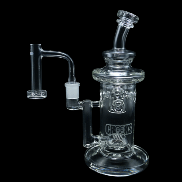 Crooks Clear 12" Moon Crater Water Pipe - Image 2
