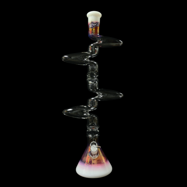 Zong Fat Artistic 6 Kink Beaker - Gold Fume/White - Image 2