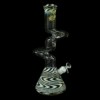 Zong Fat Multi Worked Color 2 Kink Beaker 9mm - Black & White