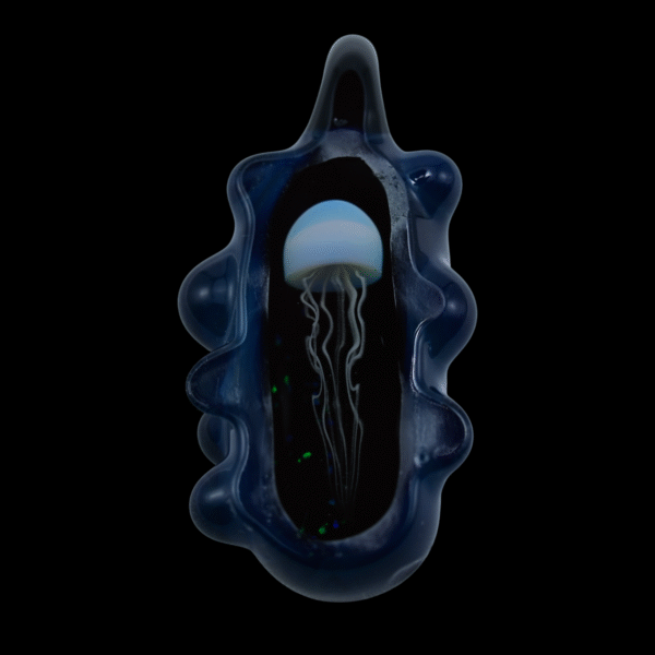 Hardman Faceted Jellyfish Pendant - Dark Blue