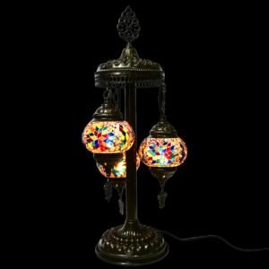 Turkish Mosaic 3 Bulb Hanging Lamp B1 - Multi Mosaic