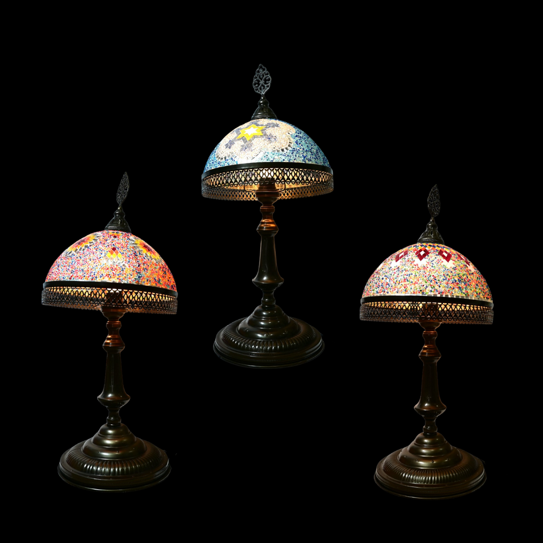 Large Turkish Mosaic Tiffany Lamp