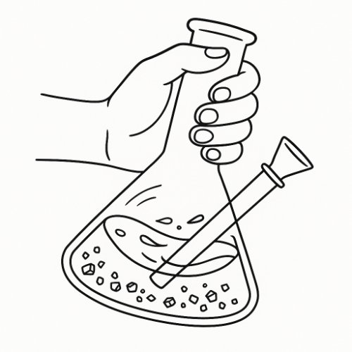 isopropyl and rocksalt being swirled in a bong