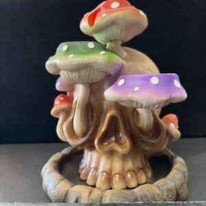Tri-Mushroom Skull Backflow Cone Burner