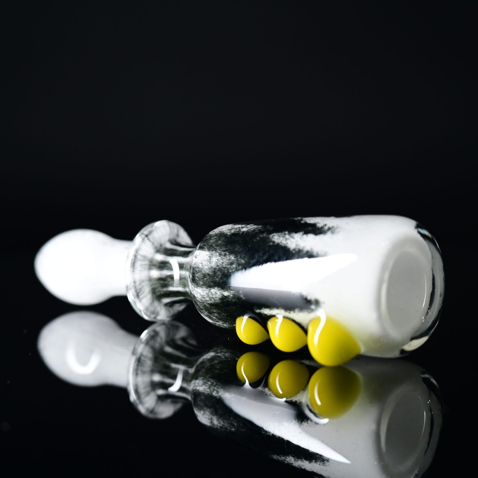 Goblin King Chillum - Black/White - Image 2